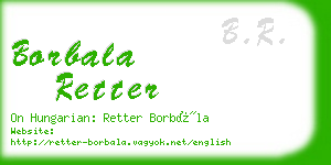 borbala retter business card